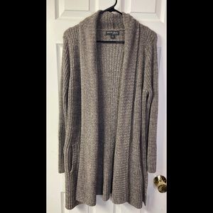 Barefoot Dreams CozyChic Lite Brown Montecito Long Knit Cardigan Sweater Medium